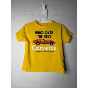 Corvette Museum Toddler 4 T Graphic T Shirt Yellow
